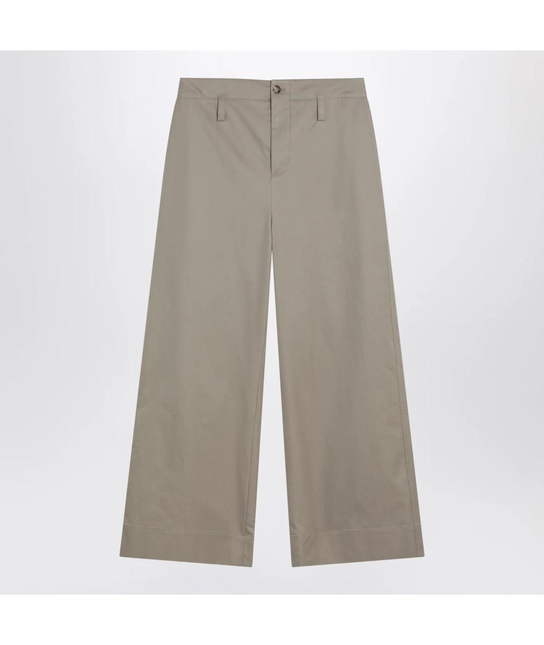 ALEXANDER MCQUEEN Бежевые хлопковые повседневные брюки, фото 3