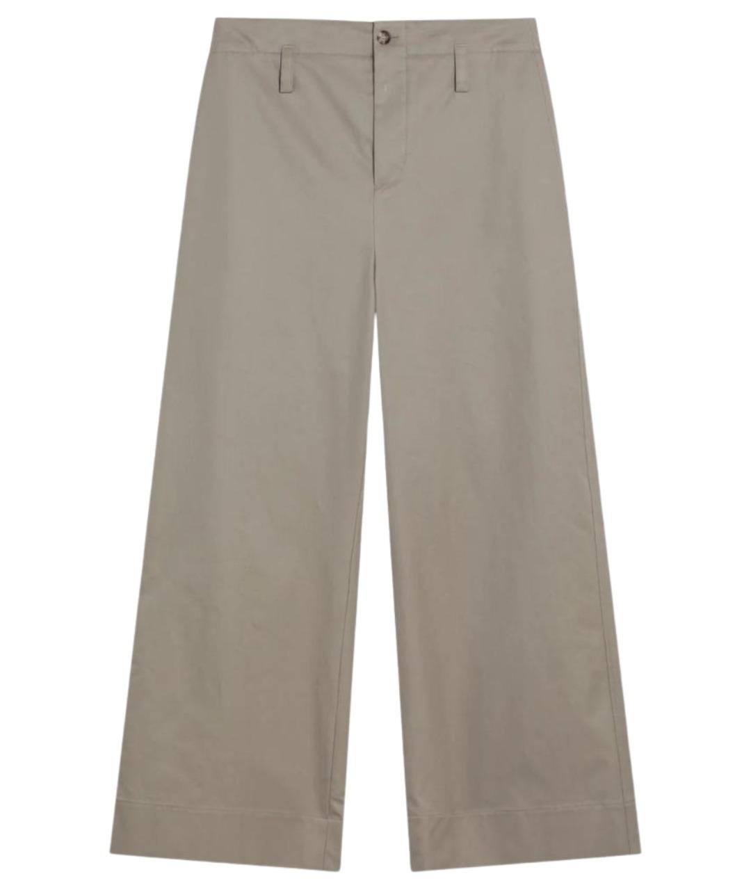 ALEXANDER MCQUEEN Бежевые хлопковые повседневные брюки, фото 1