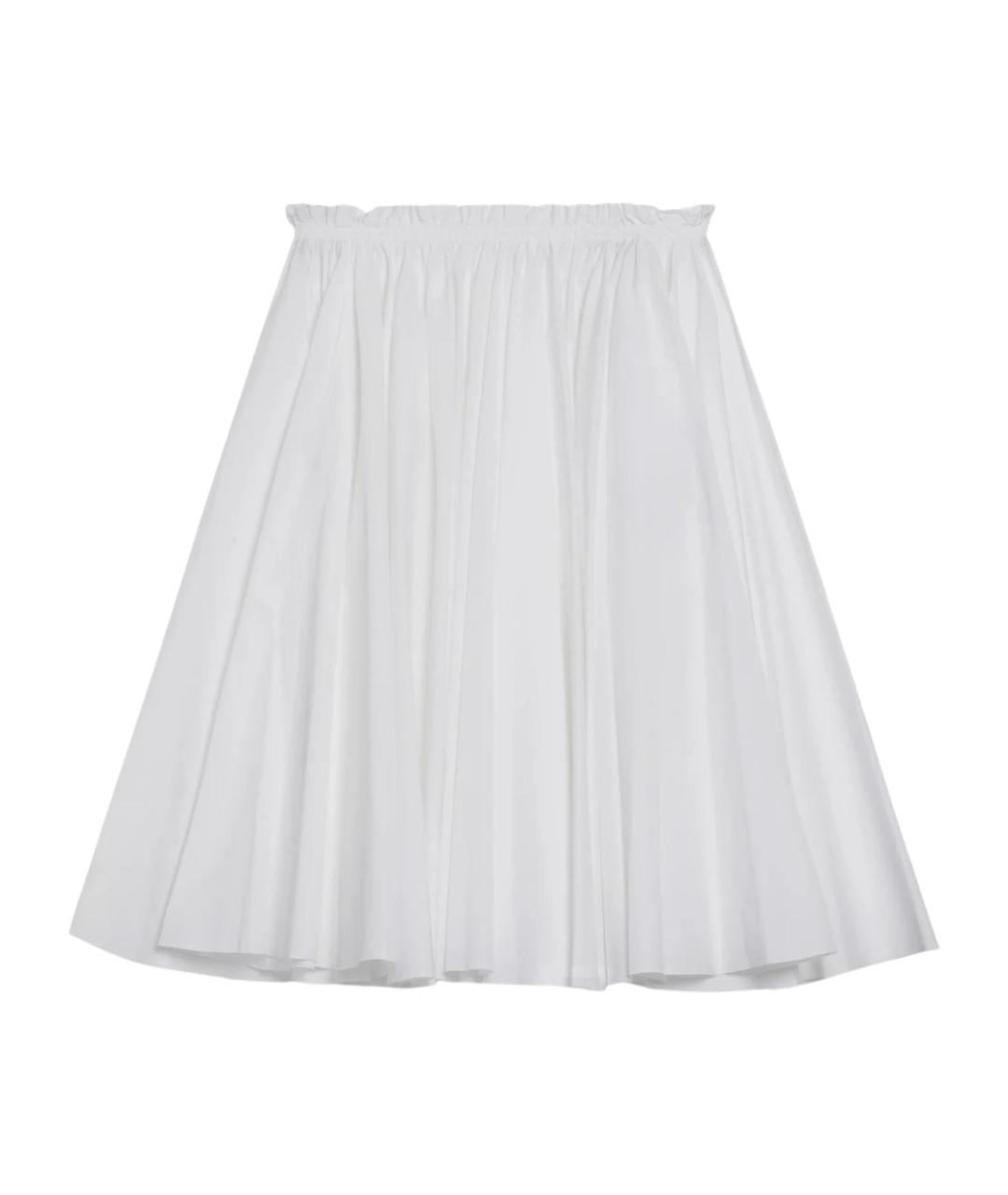 Ami Paris Белая хлопковая юбка миди, фото 1