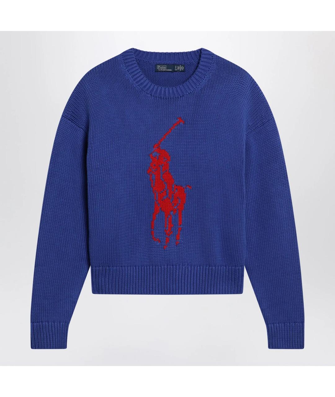 POLO RALPH LAUREN Синий хлопковый джемпер / свитер, фото 3