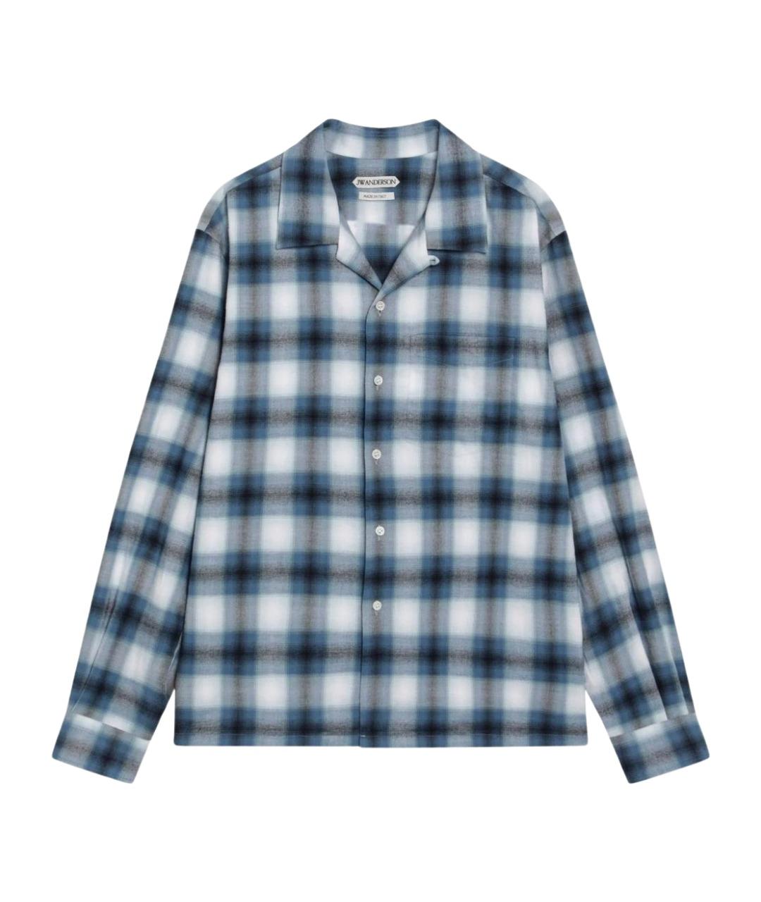 J.W.ANDERSON Синяя хлопковая кэжуал рубашка, фото 1