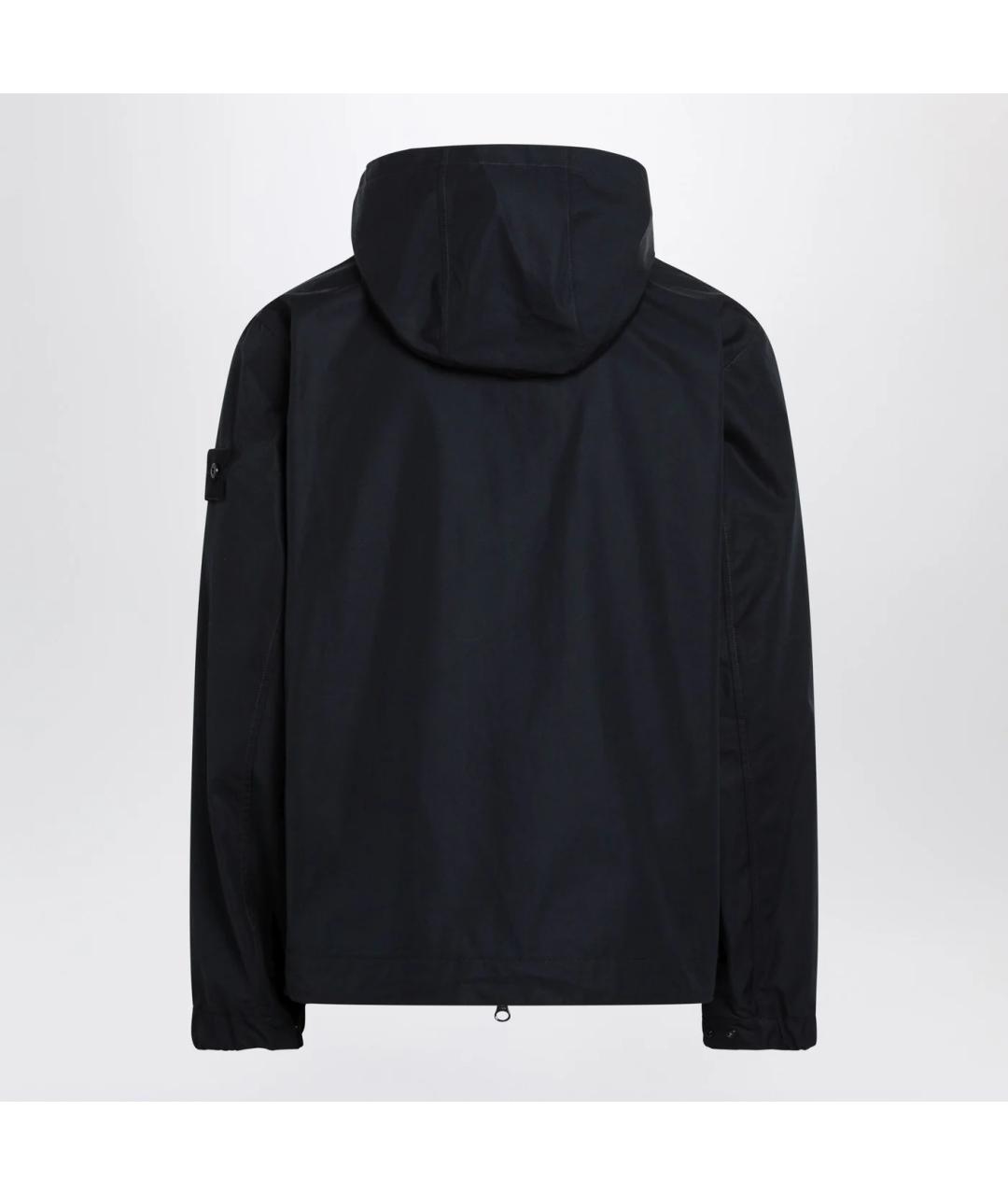 STONE ISLAND Темно-синяя хлопковая куртка, фото 2