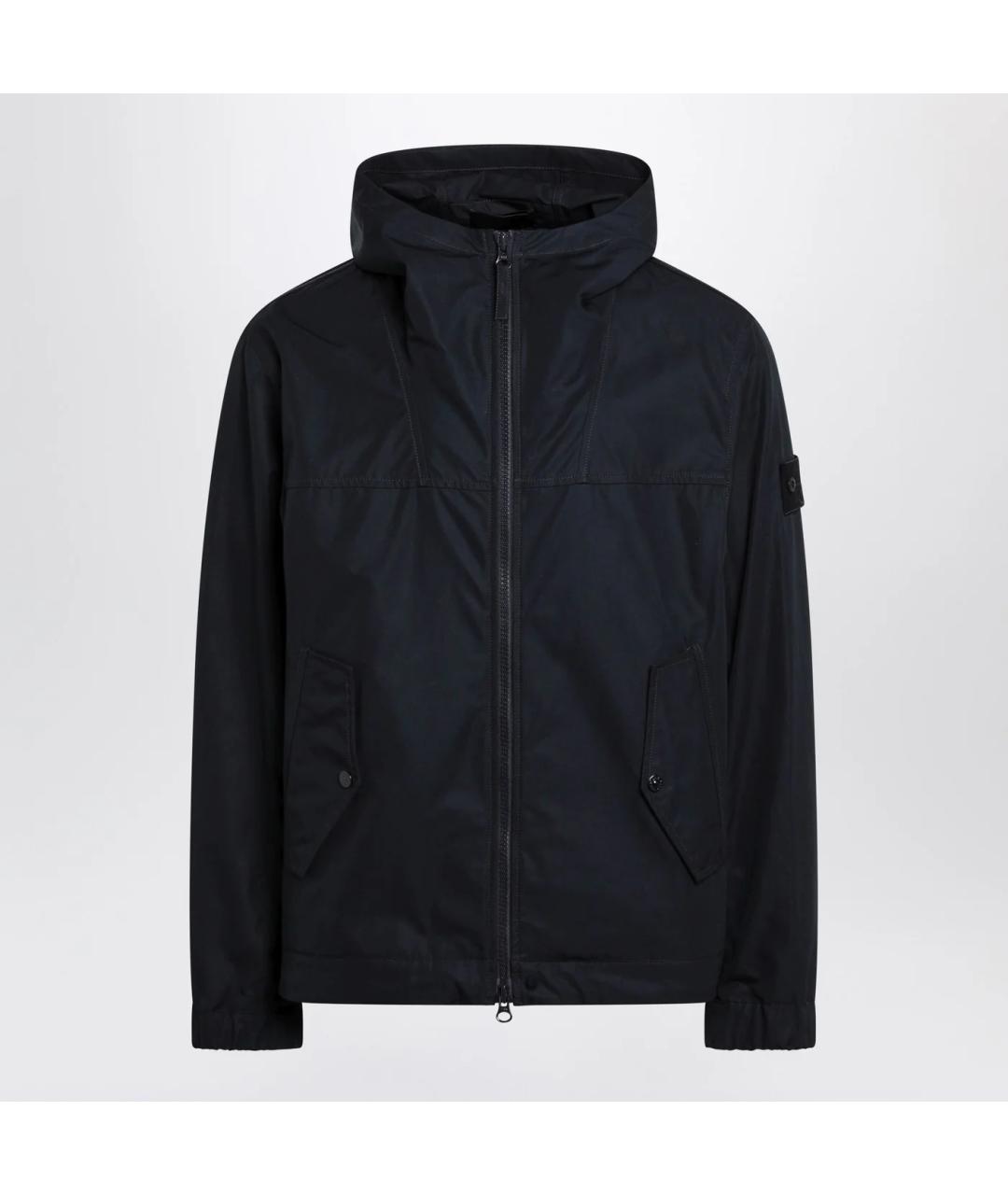 STONE ISLAND Темно-синяя хлопковая куртка, фото 3