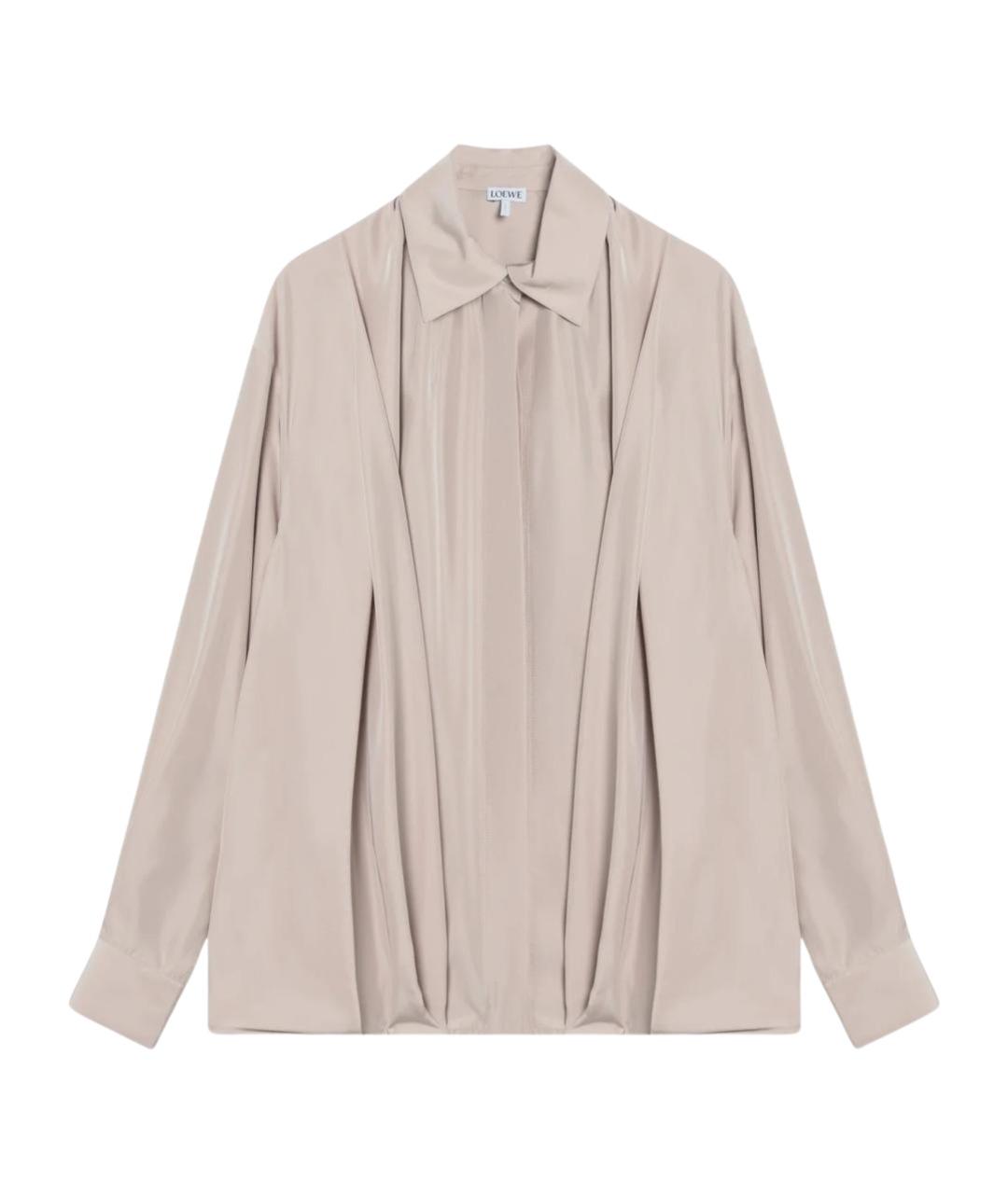 LOEWE Розовая шелковая рубашка, фото 1