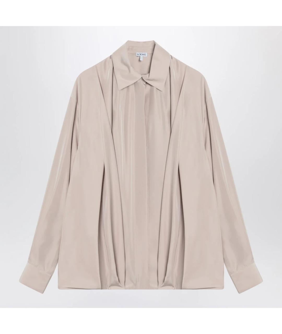 LOEWE Розовая шелковая рубашка, фото 3