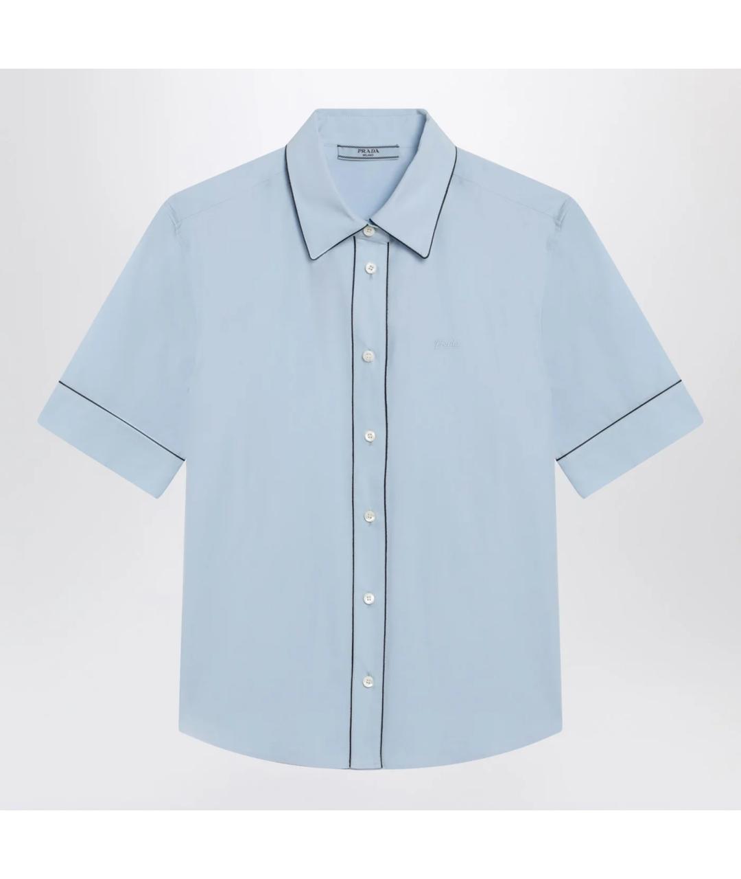 PRADA Голубая хлопковая рубашка, фото 3