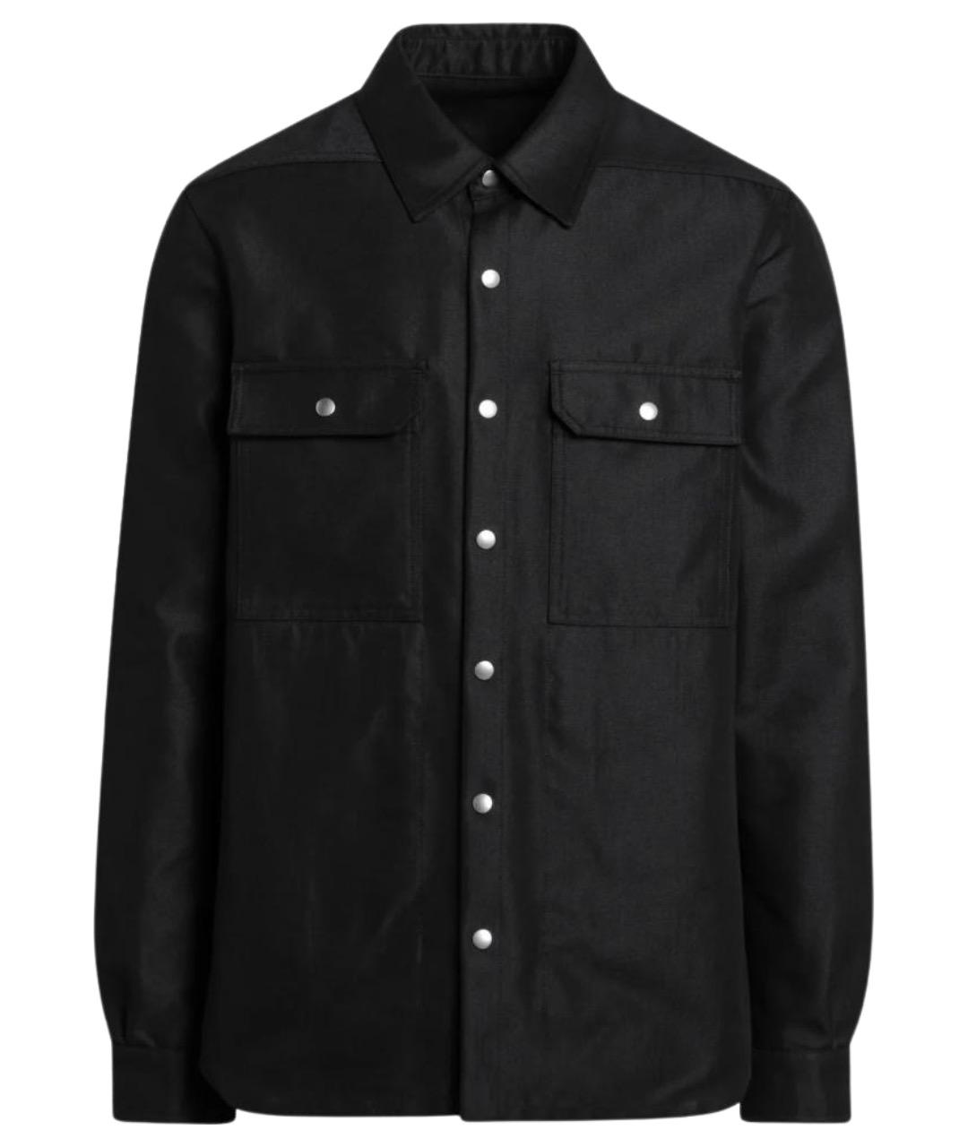 RICK OWENS Черная хлопковая кэжуал рубашка, фото 1