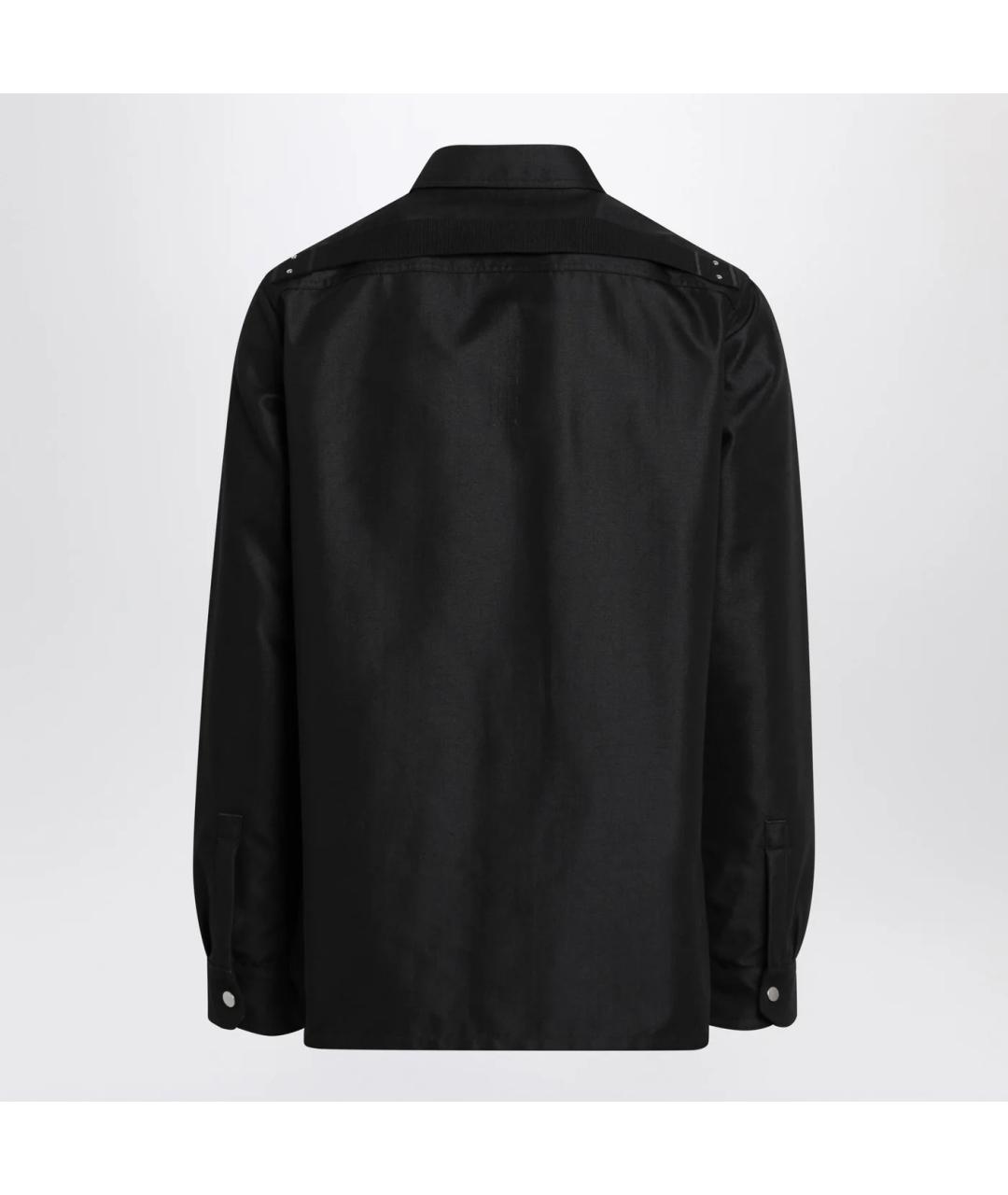 RICK OWENS Черная хлопковая кэжуал рубашка, фото 2