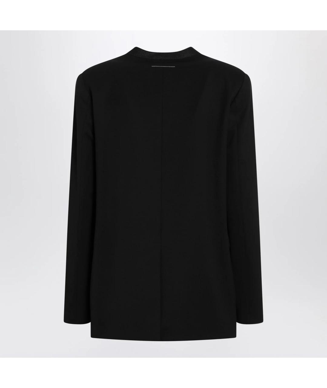 MM6 MAISON MARGIELA Черный шерстяной жакет/пиджак, фото 2