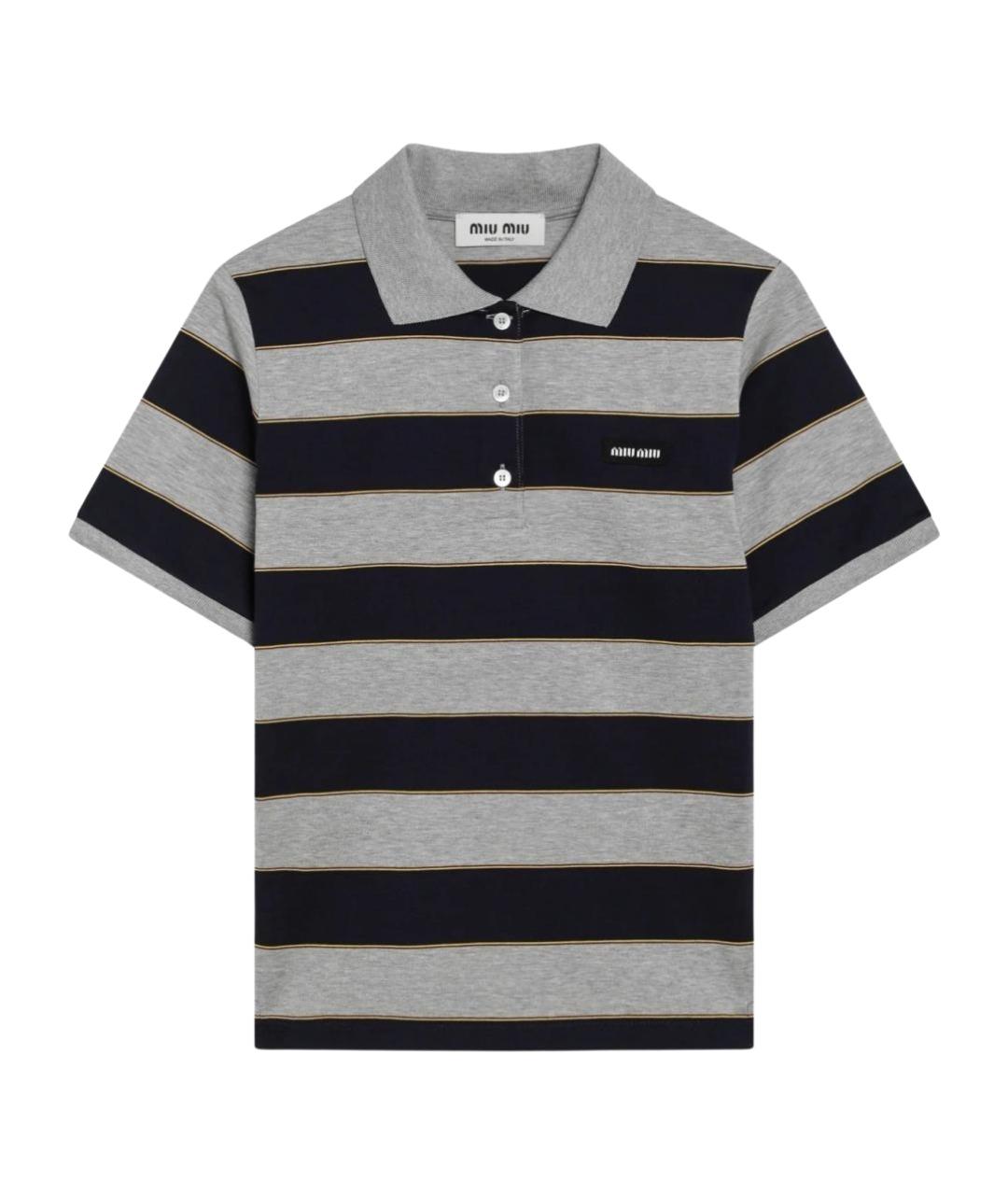 MIU MIU Мульти хлопковая футболка, фото 1