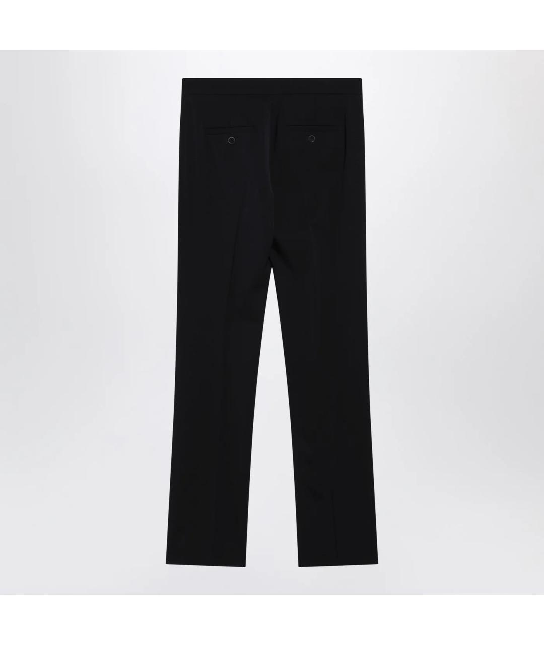 MAX MARA Темно-синие шерстяные прямые брюки, фото 2