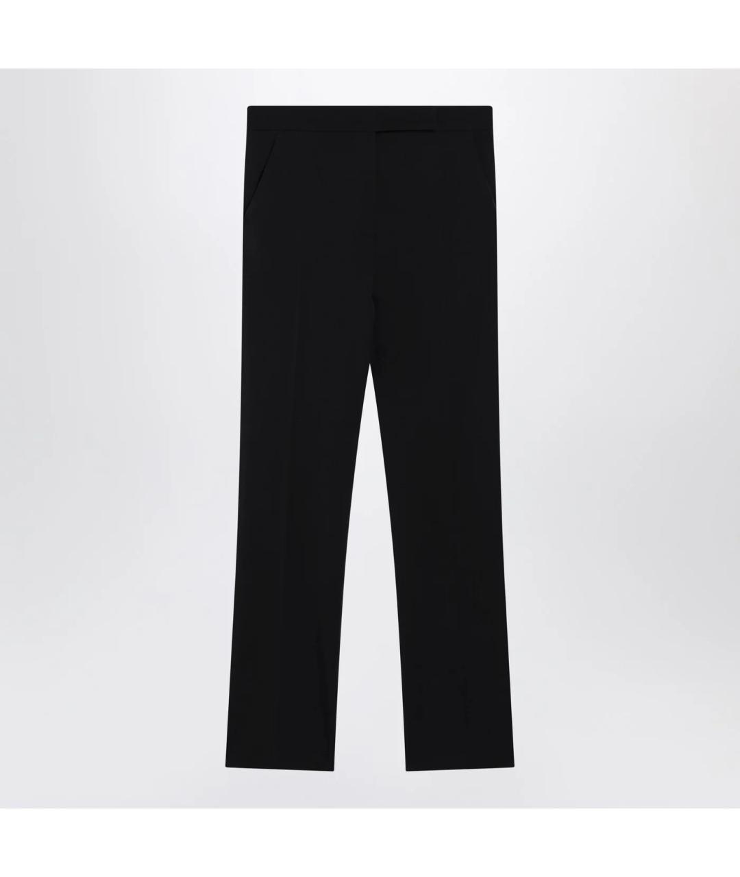 MAX MARA Темно-синие шерстяные прямые брюки, фото 3