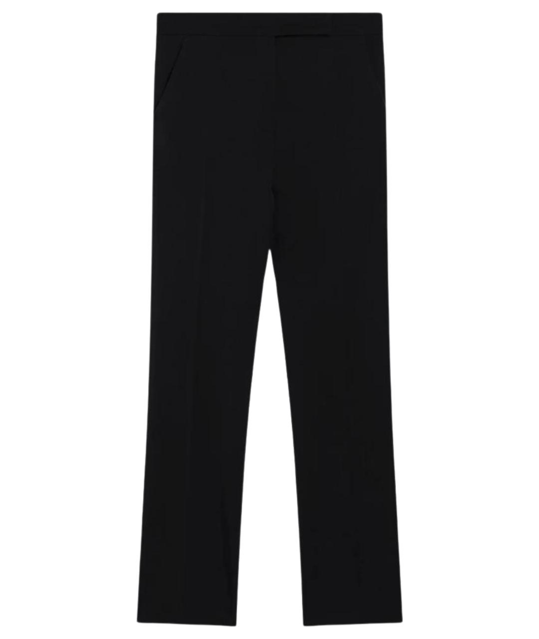 MAX MARA Темно-синие шерстяные прямые брюки, фото 1