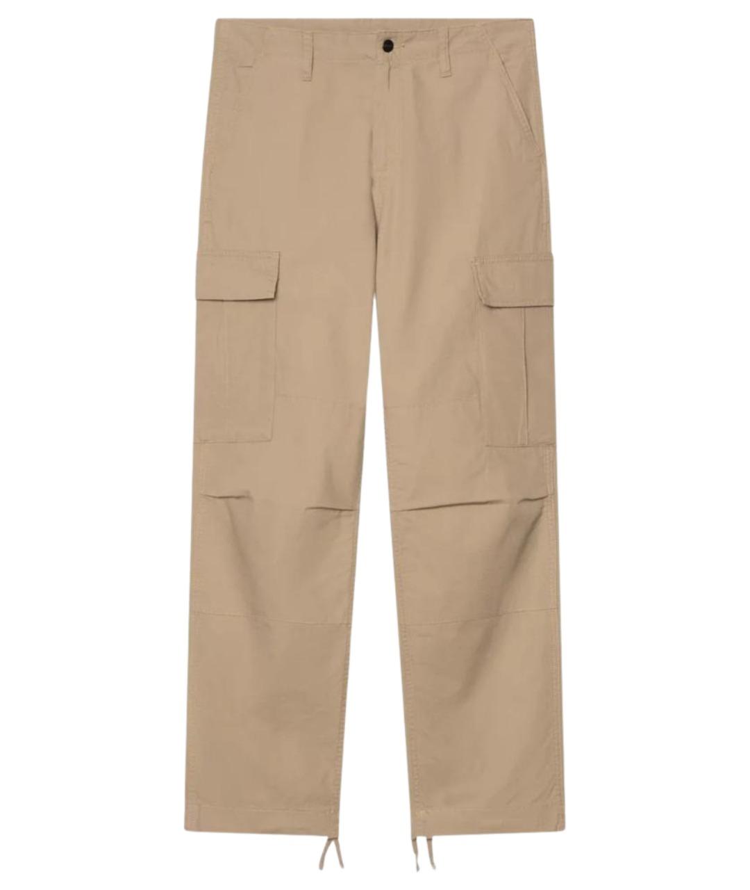 CARHARTT WIP Бежевые хлопковые повседневные брюки, фото 1