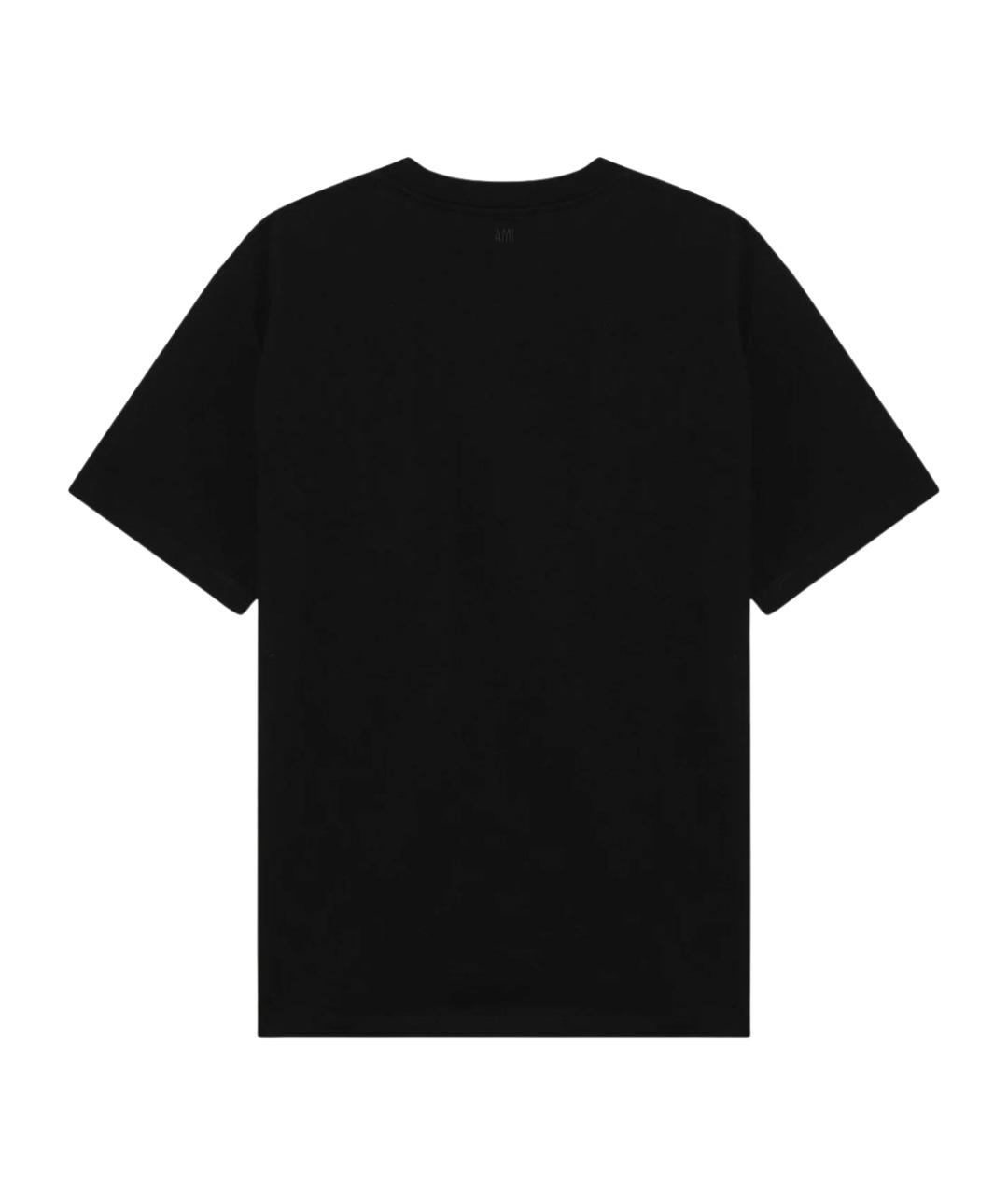 Ami Paris Черная хлопковая футболка, фото 2