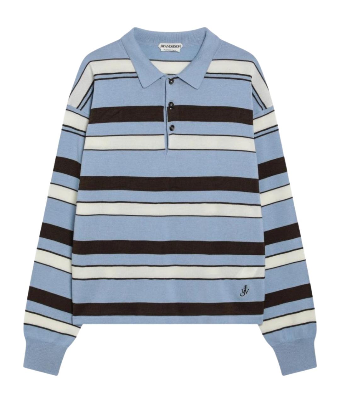 J.W.ANDERSON Мульти хлопко-шерстяное поло с длинным рукавом, фото 1