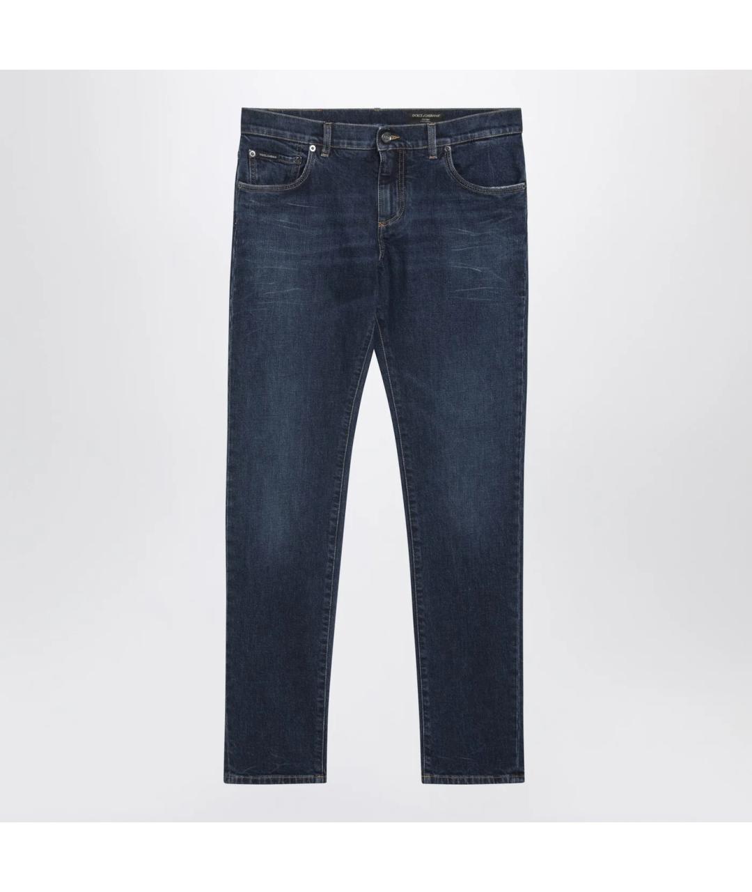 DOLCE&GABBANA Синие хлопковые джинсы скинни, фото 3