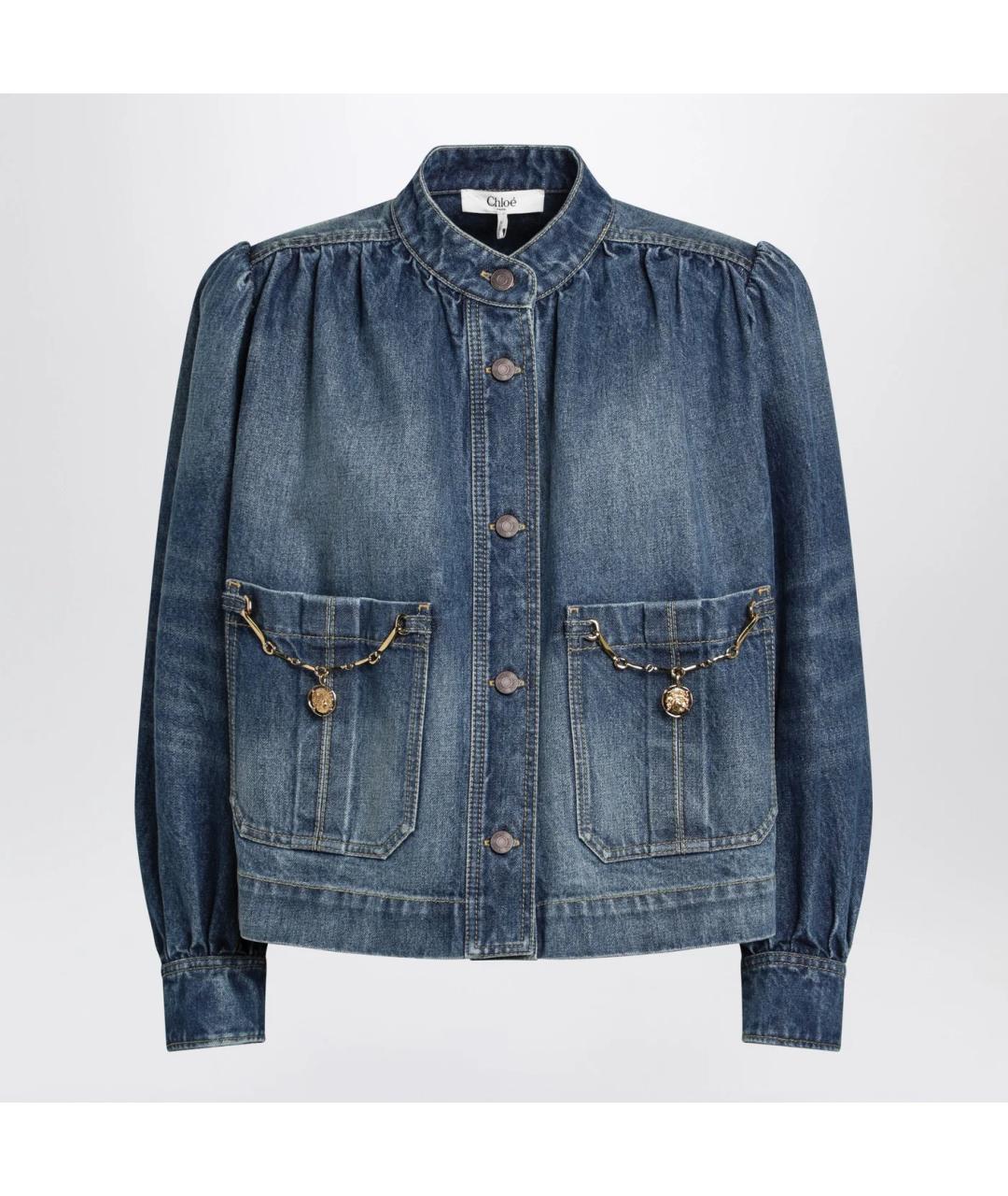 CHLOE Синяя хлопковая куртка, фото 3