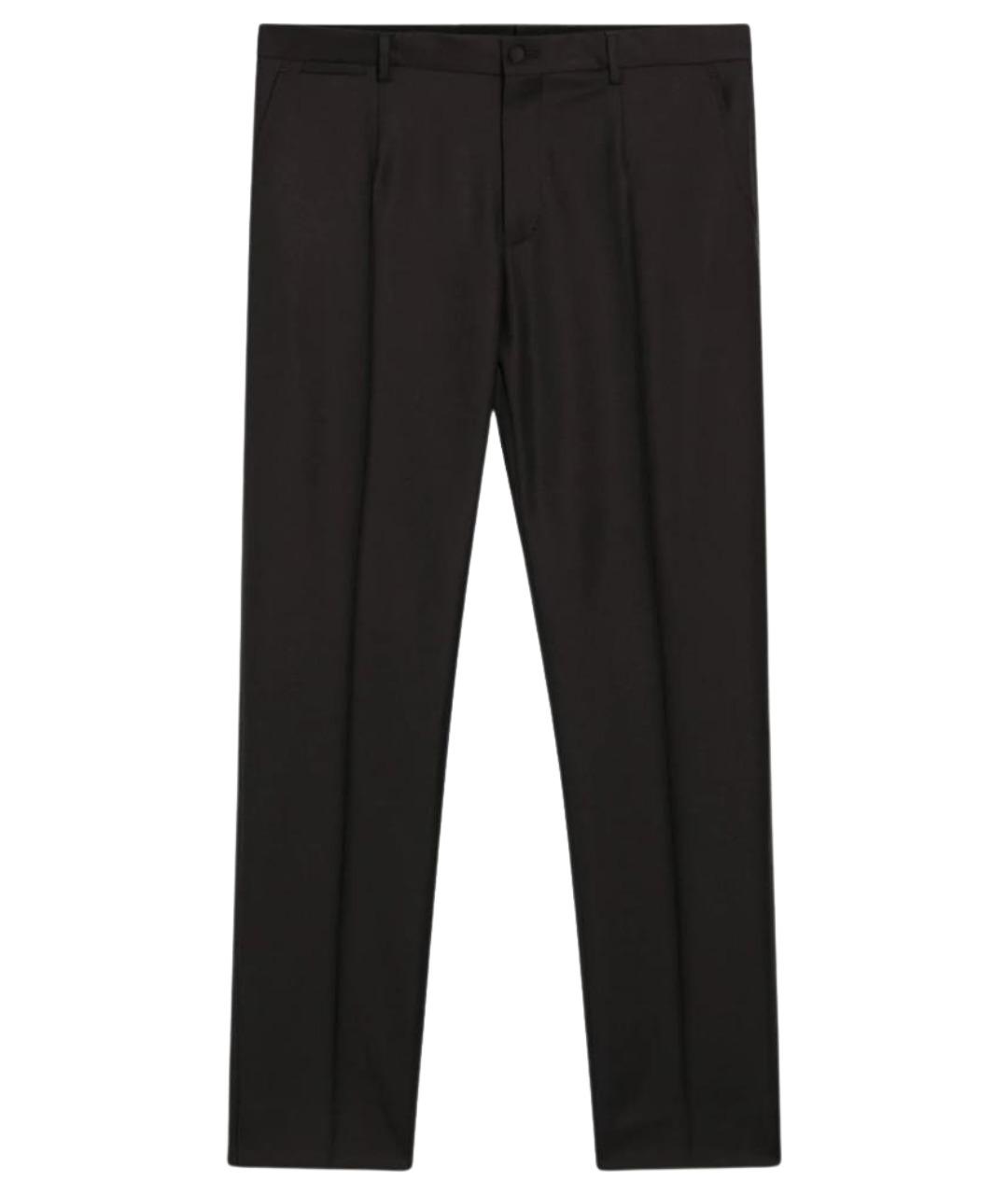 DOLCE&GABBANA Коричневые шерстяные классические брюки, фото 1