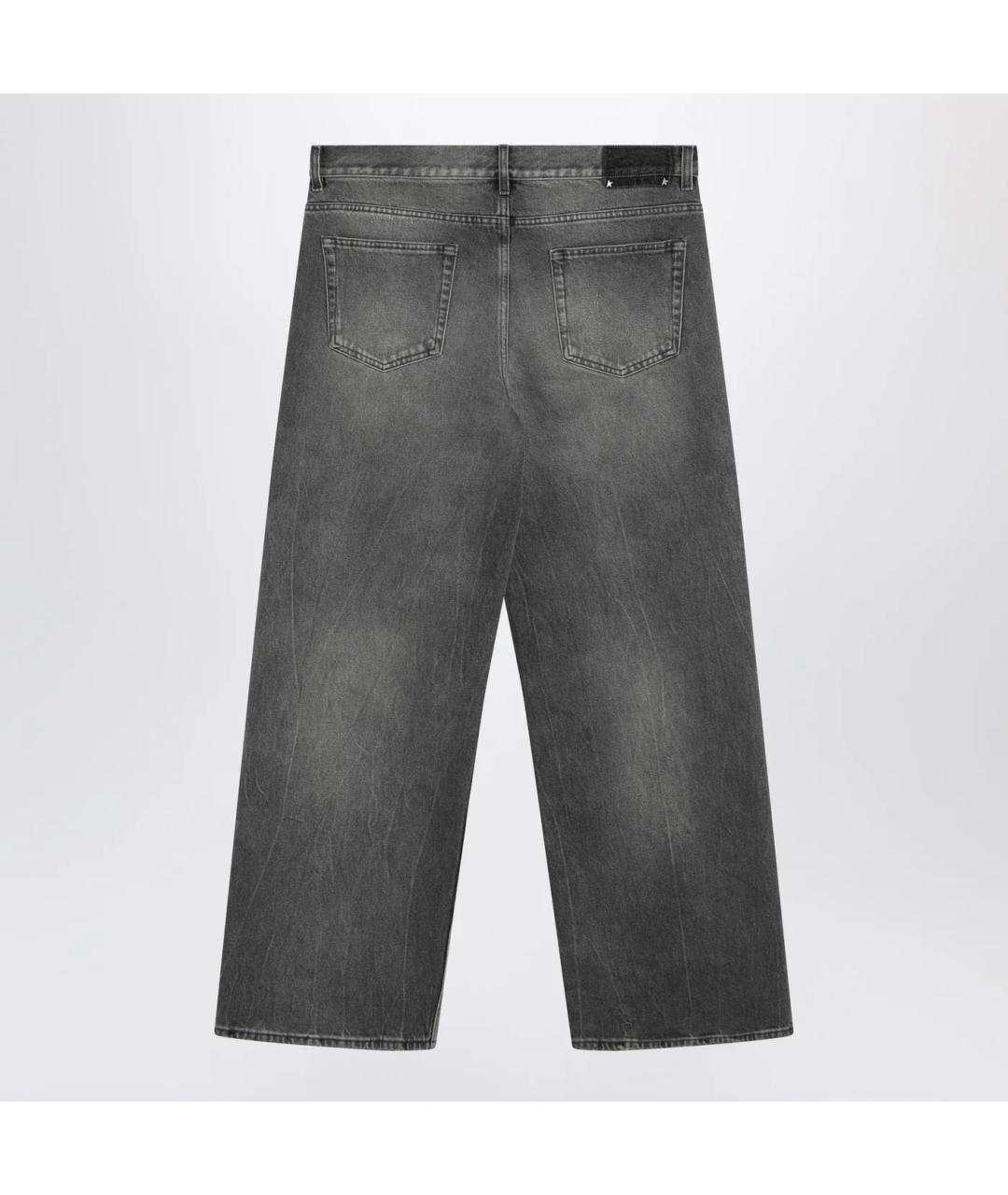 GOLDEN GOOSE DELUXE BRAND Серые хлопковые прямые джинсы, фото 2