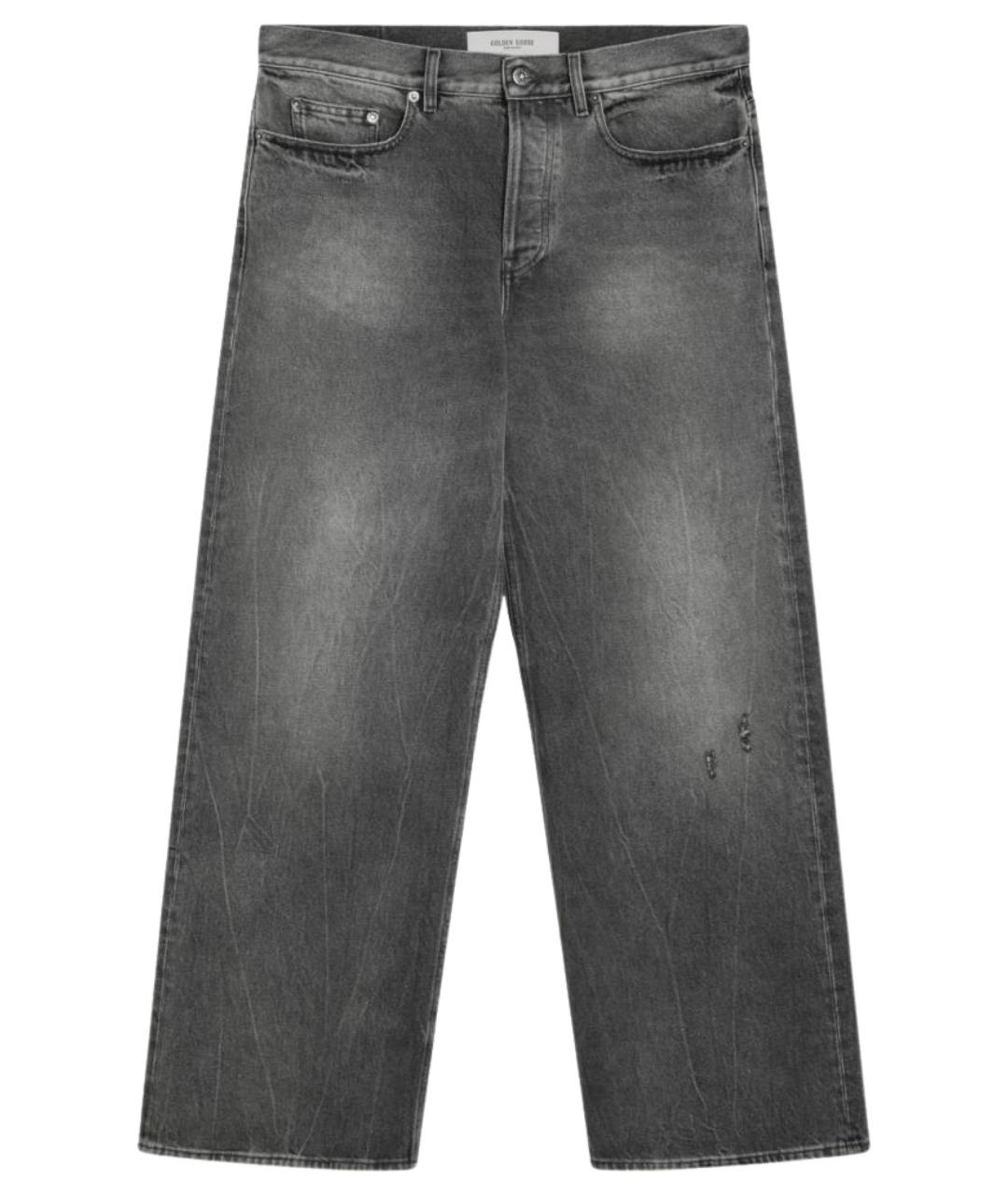 GOLDEN GOOSE DELUXE BRAND Серые хлопковые прямые джинсы, фото 1