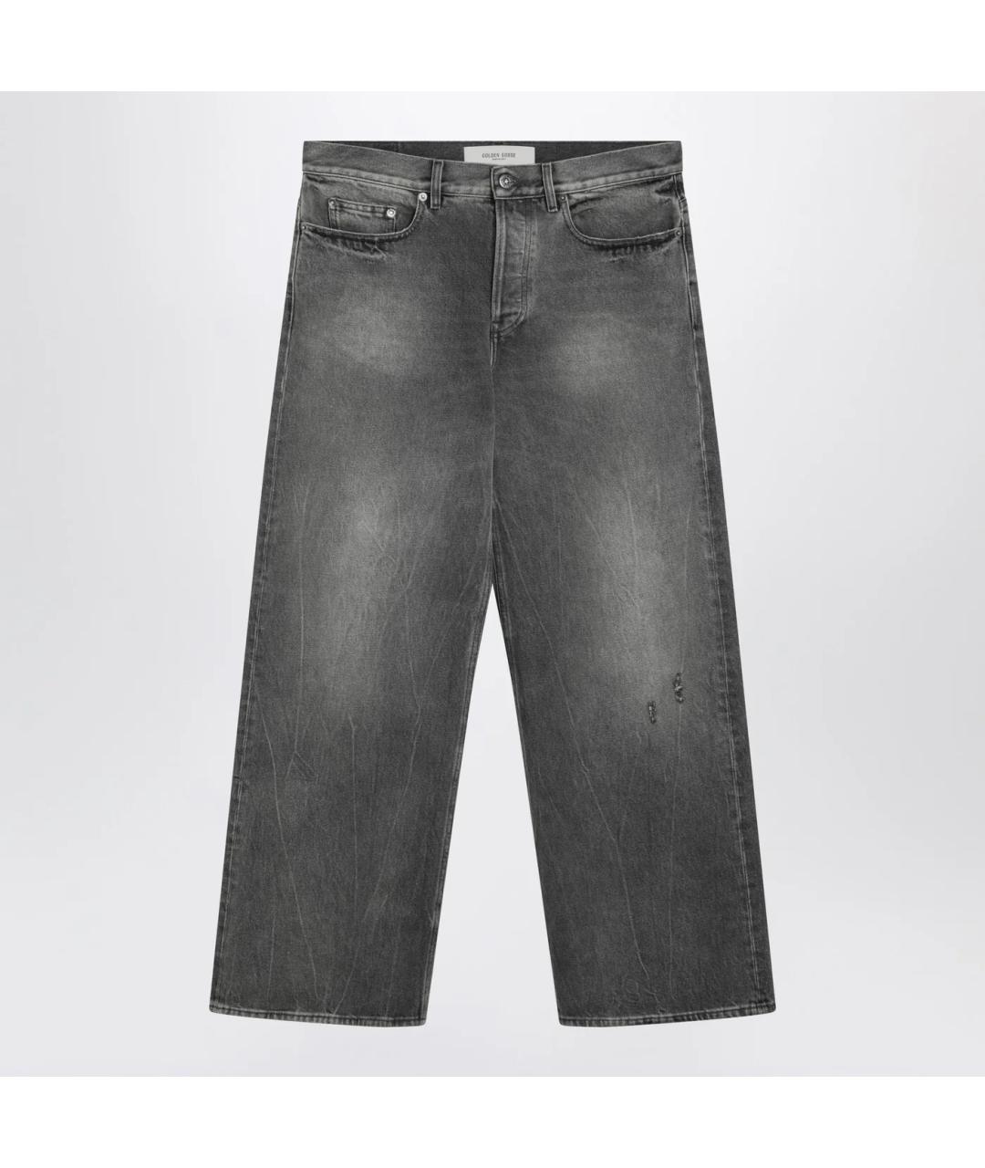 GOLDEN GOOSE DELUXE BRAND Серые хлопковые прямые джинсы, фото 3
