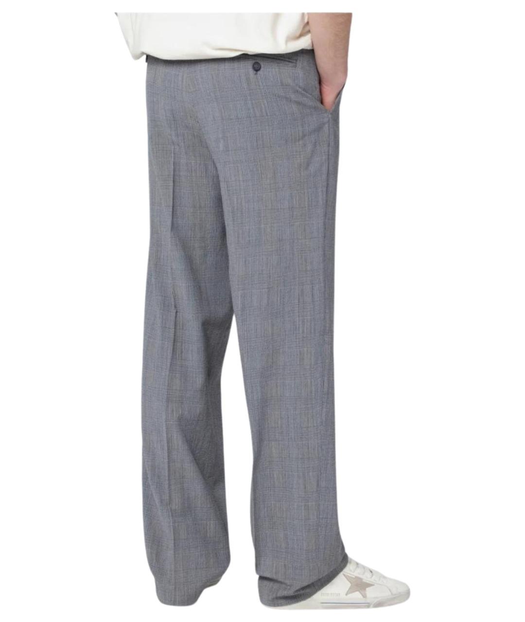 GOLDEN GOOSE DELUXE BRAND Серые шерстяные классические брюки, фото 2