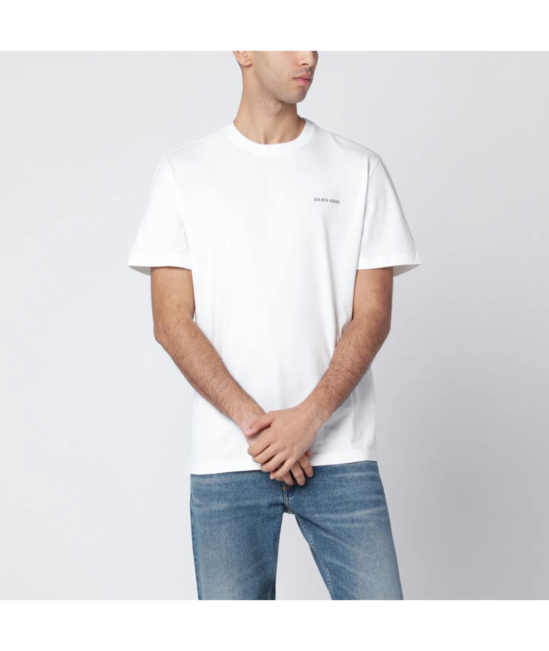 GOLDEN GOOSE DELUXE BRAND Белая хлопковая футболка, фото 3