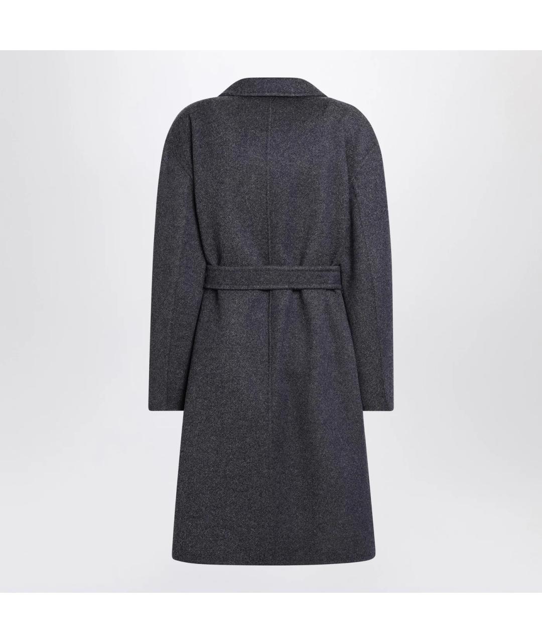 MAX MARA Темно-синее шерстяное пальто, фото 2