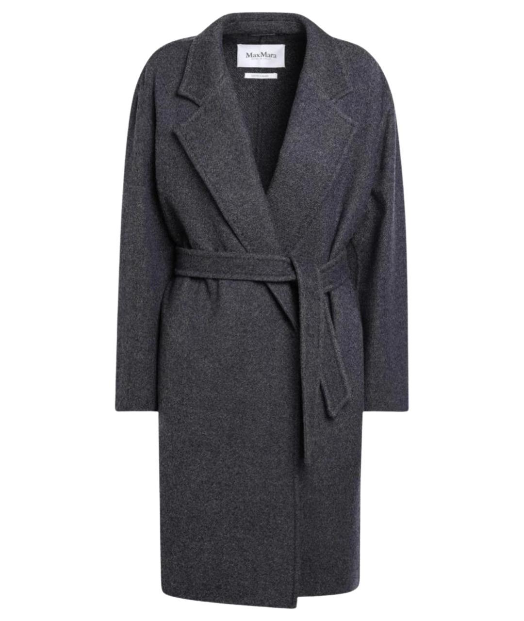 MAX MARA Темно-синее шерстяное пальто, фото 1