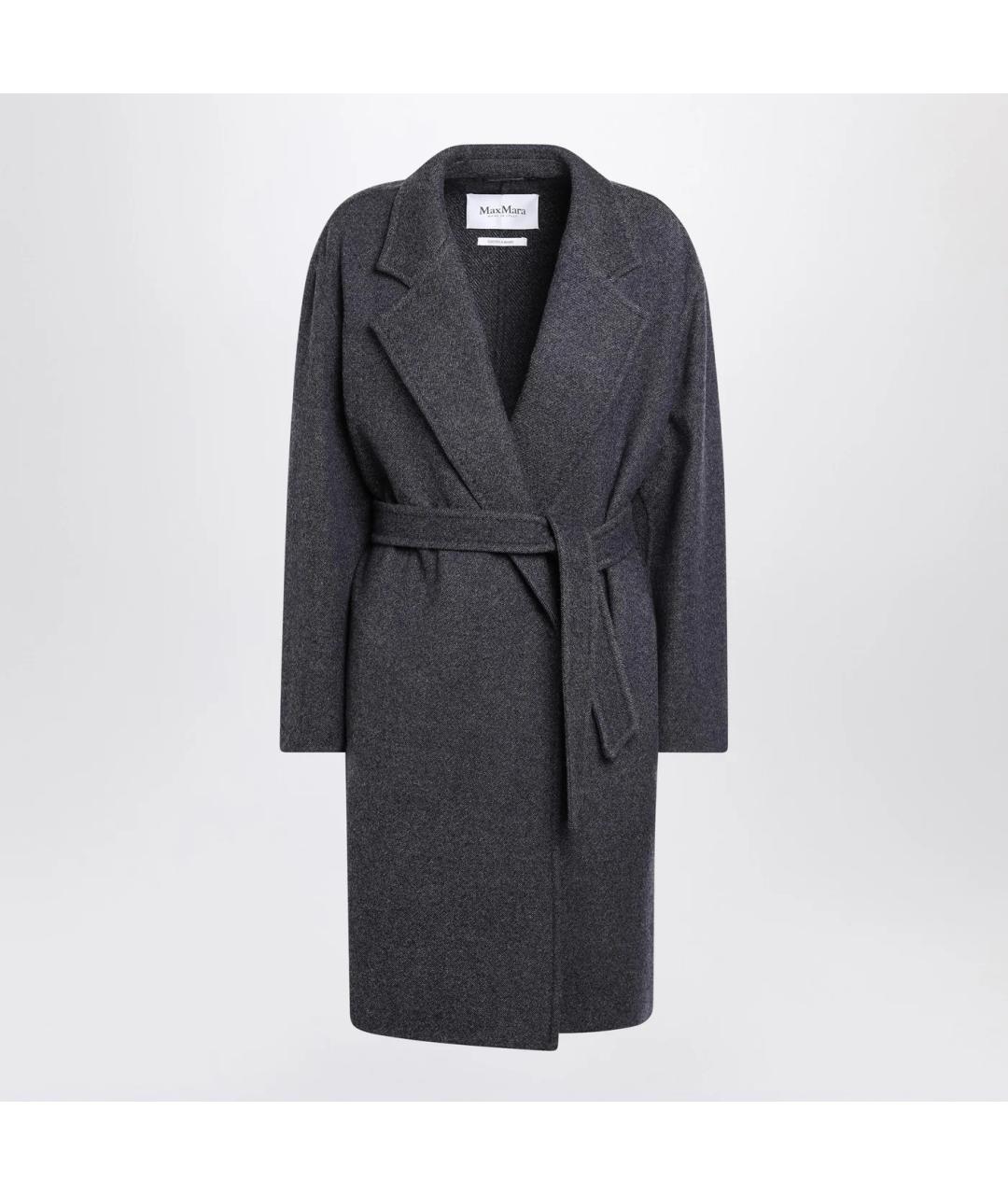 MAX MARA Темно-синее шерстяное пальто, фото 3