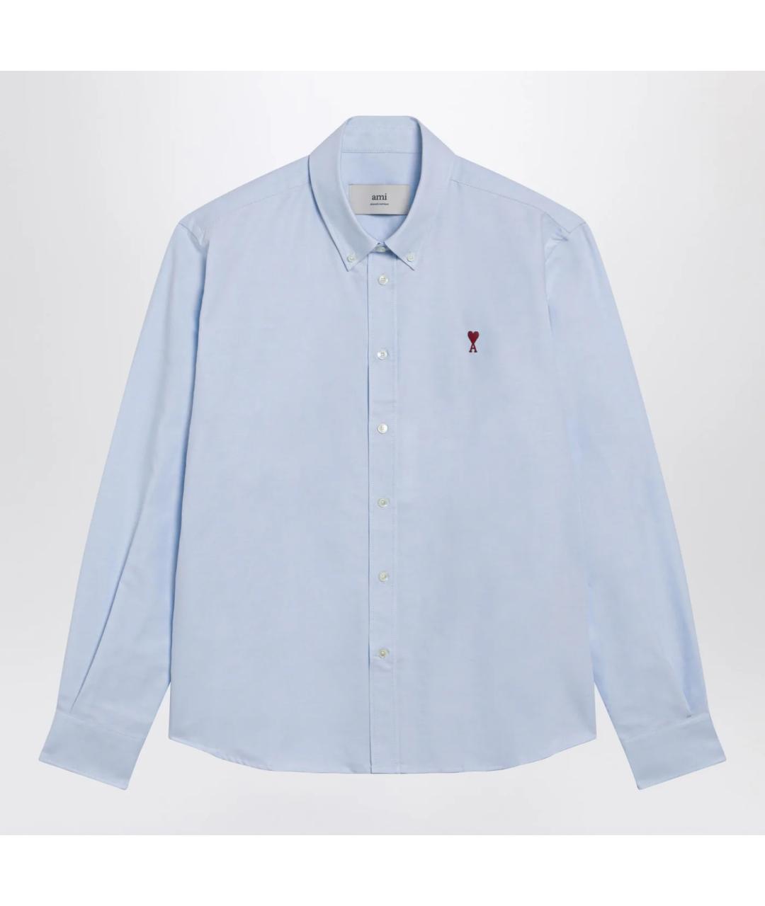 Ami Paris Голубая хлопковая классическая рубашка, фото 3
