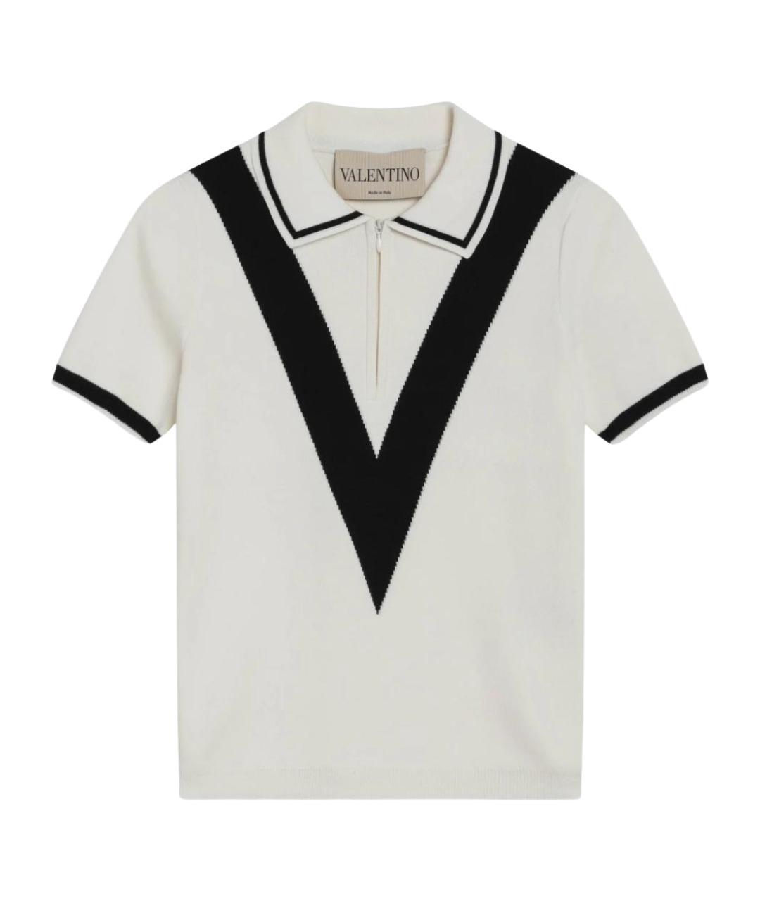 VALENTINO Белая хлопковая футболка, фото 1