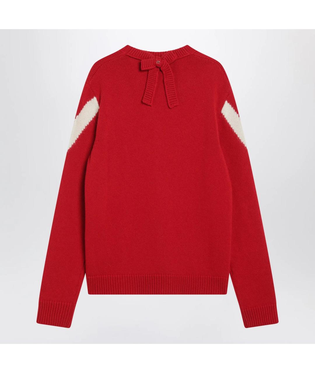 VALENTINO Красный шерстяной джемпер / свитер, фото 2