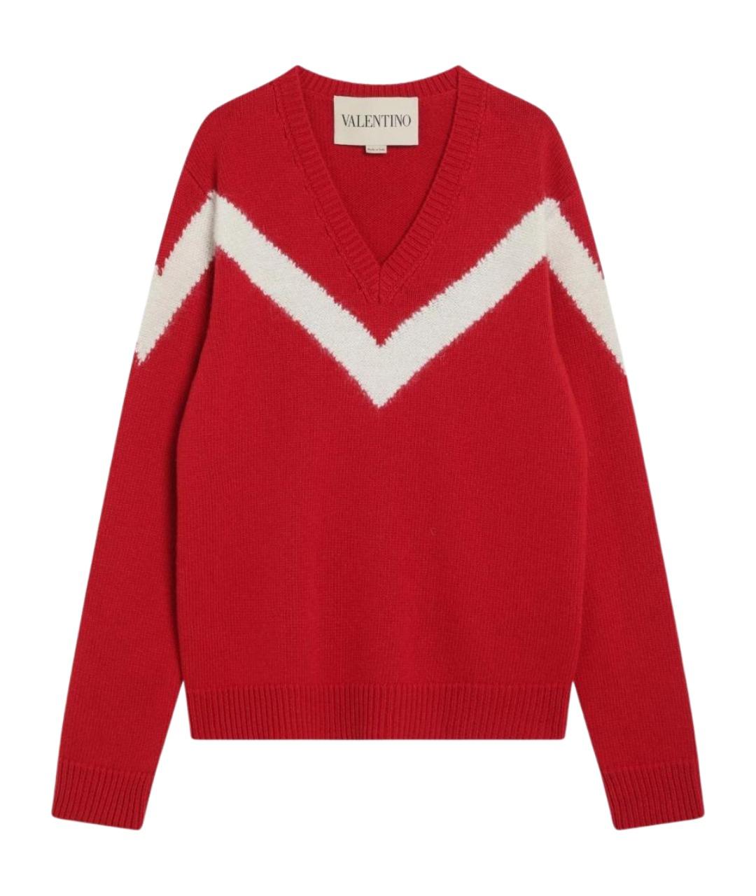 VALENTINO Красный шерстяной джемпер / свитер, фото 1