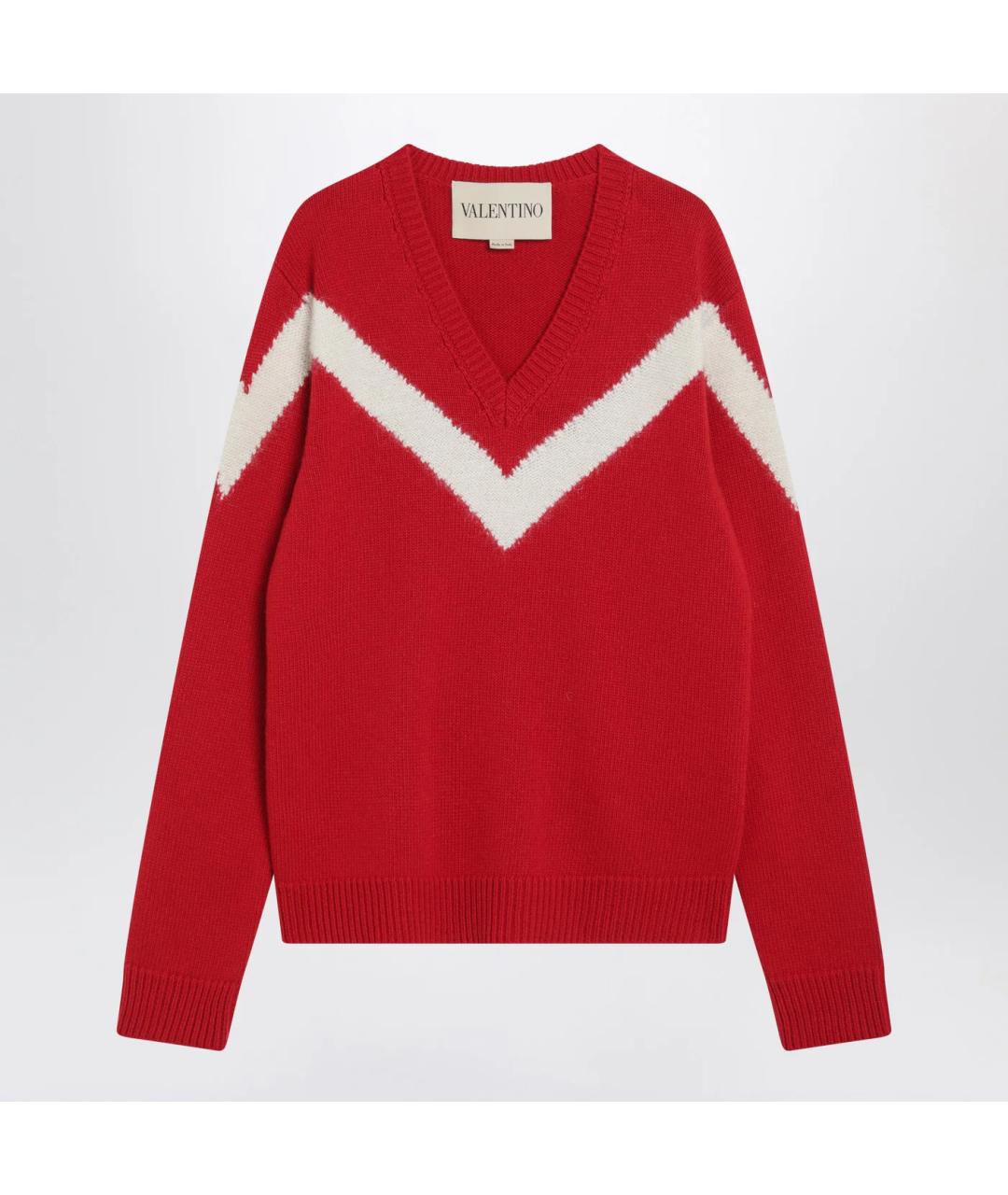 VALENTINO Красный шерстяной джемпер / свитер, фото 3