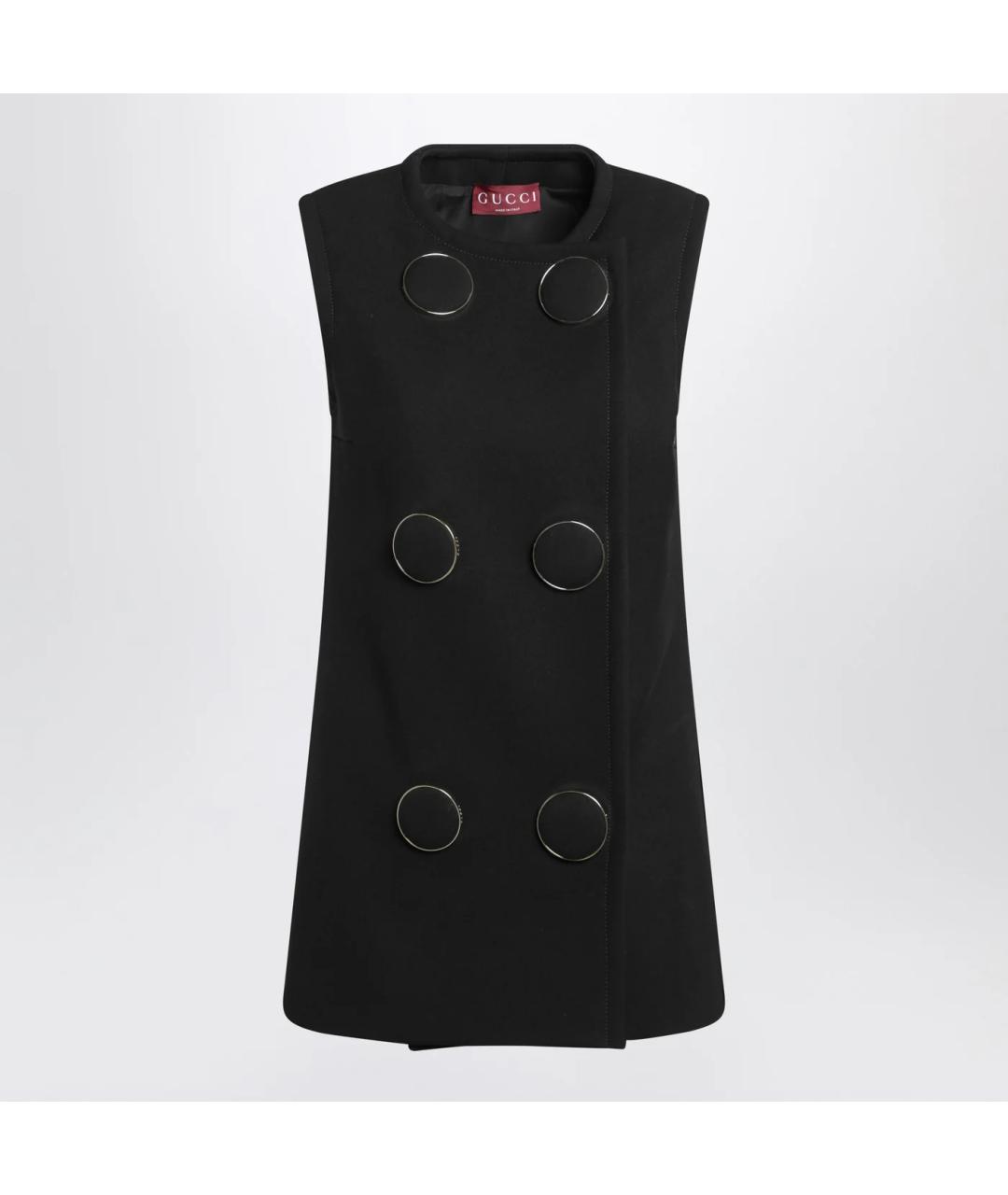 GUCCI Черный вискозный жилет, фото 3
