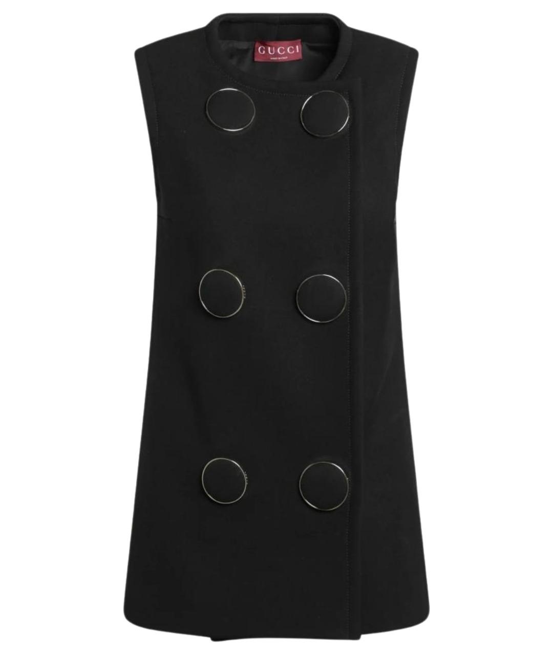 GUCCI Черный вискозный жилет, фото 1