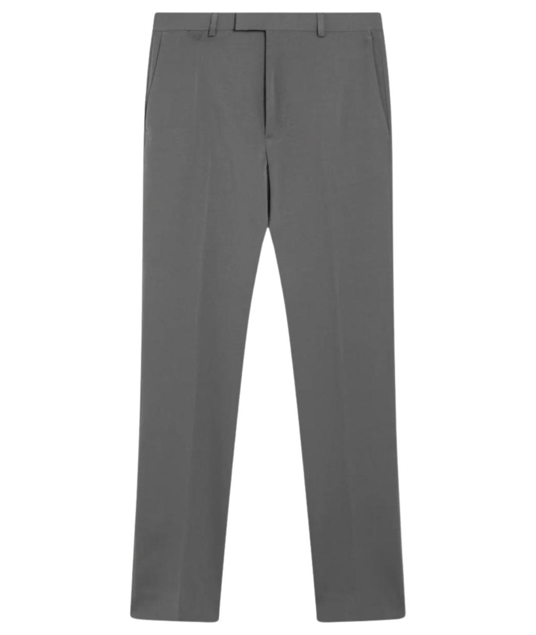 GUCCI Серые шерстяные классические брюки, фото 1