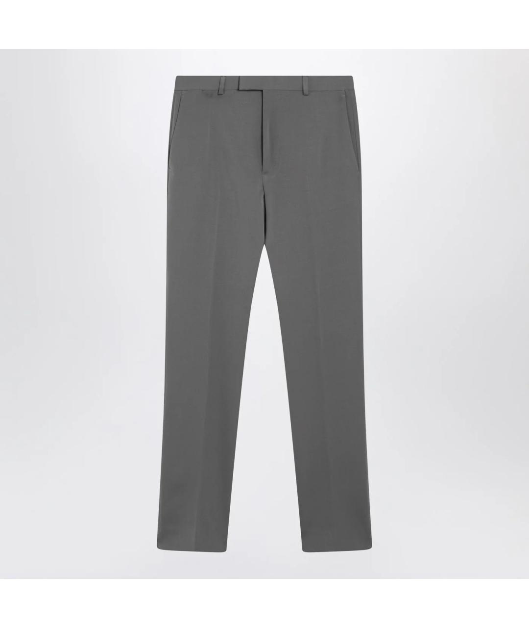 GUCCI Серые шерстяные классические брюки, фото 3