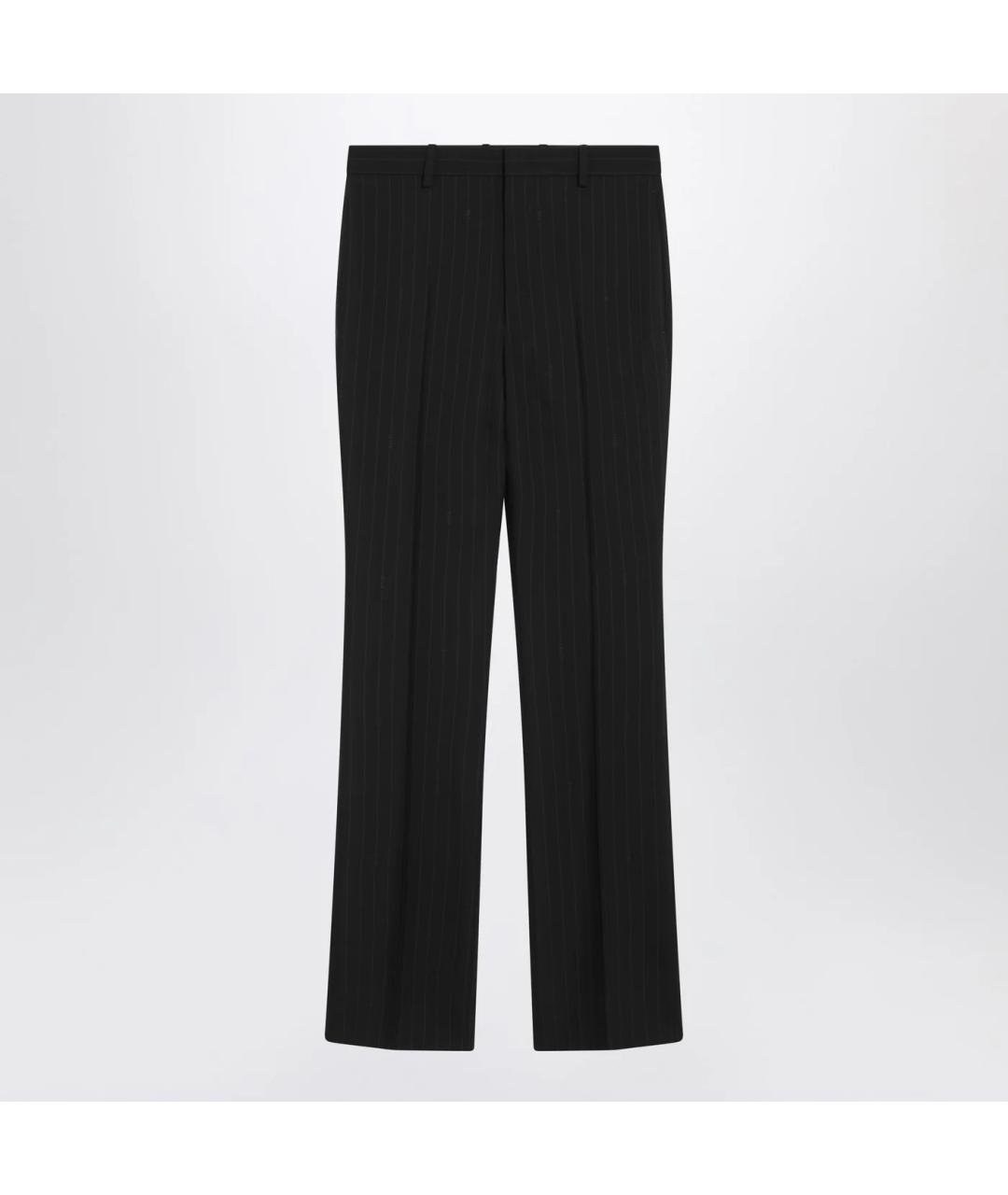 GUCCI Черные шерстяные прямые брюки, фото 3