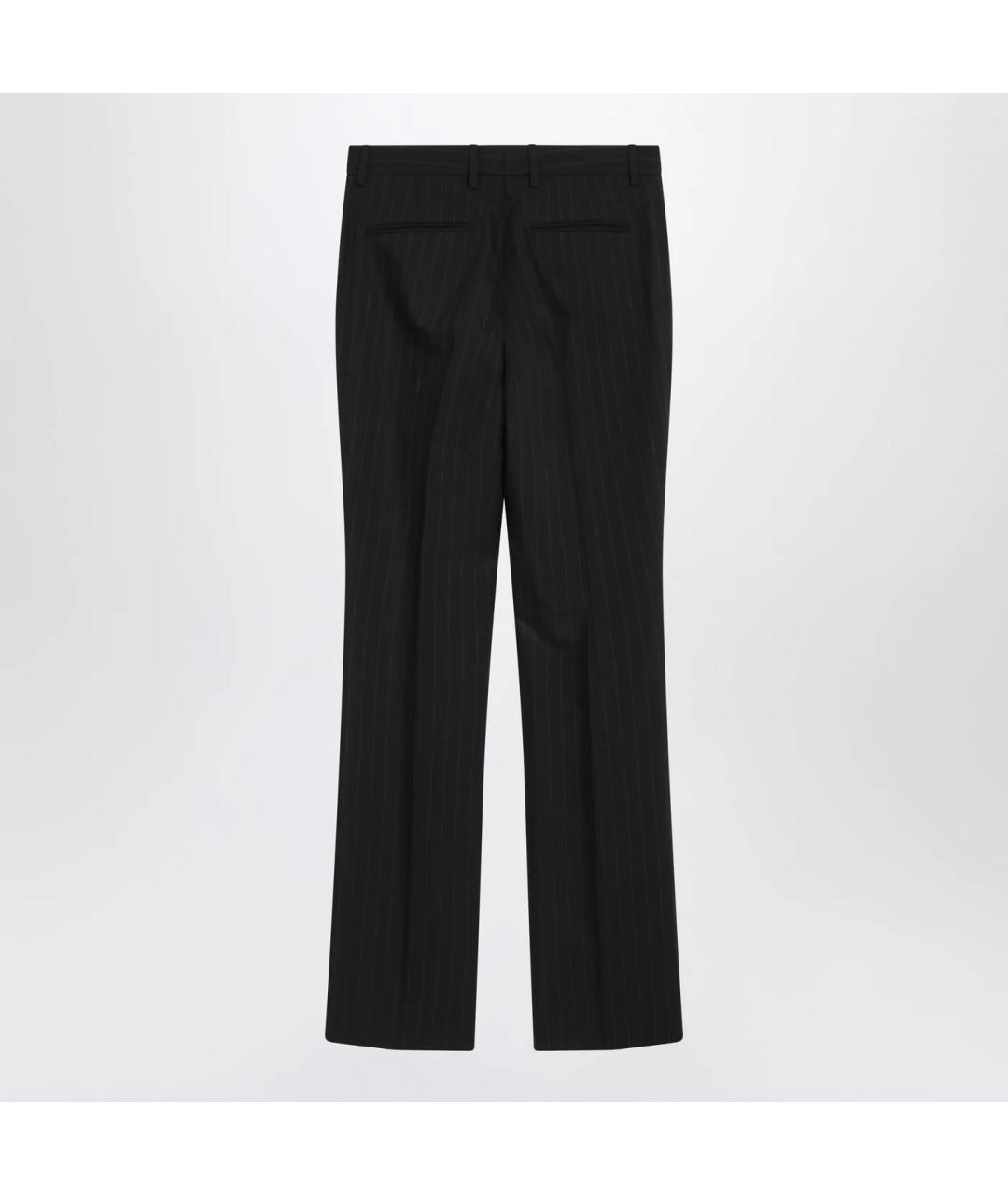 GUCCI Черные шерстяные прямые брюки, фото 2