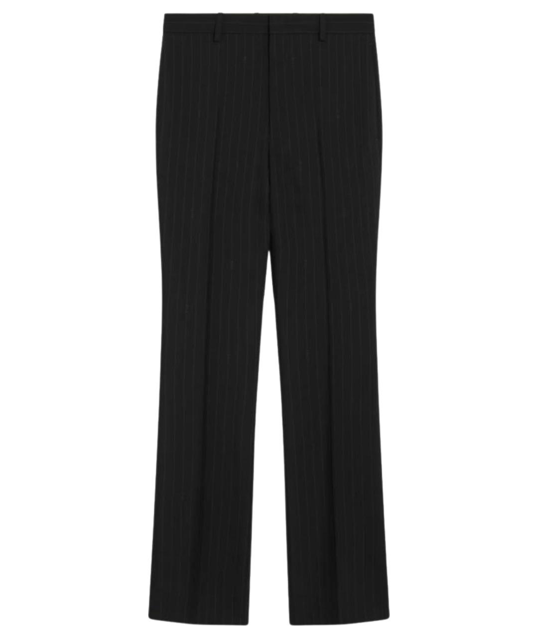 GUCCI Черные шерстяные прямые брюки, фото 1