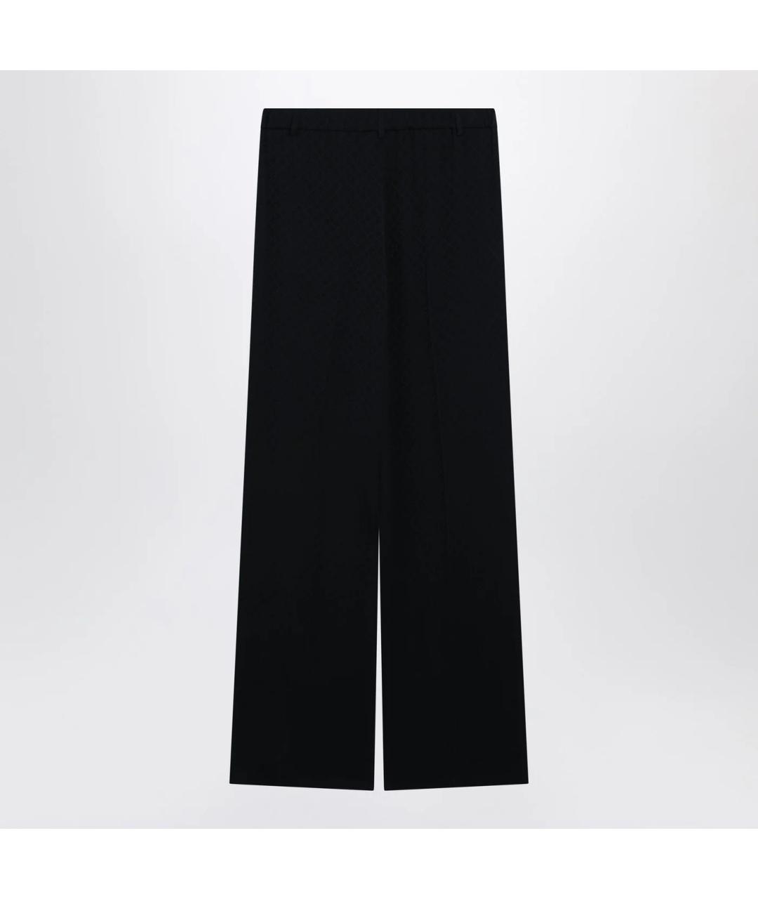 GUCCI Темно-синие шелковые прямые брюки, фото 2