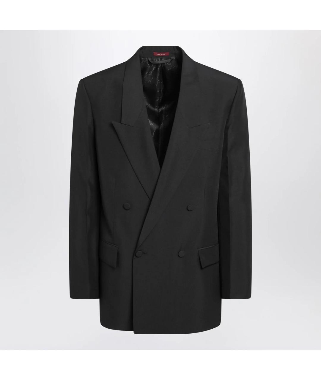 GUCCI Черный полиэстеровый пиджак, фото 3