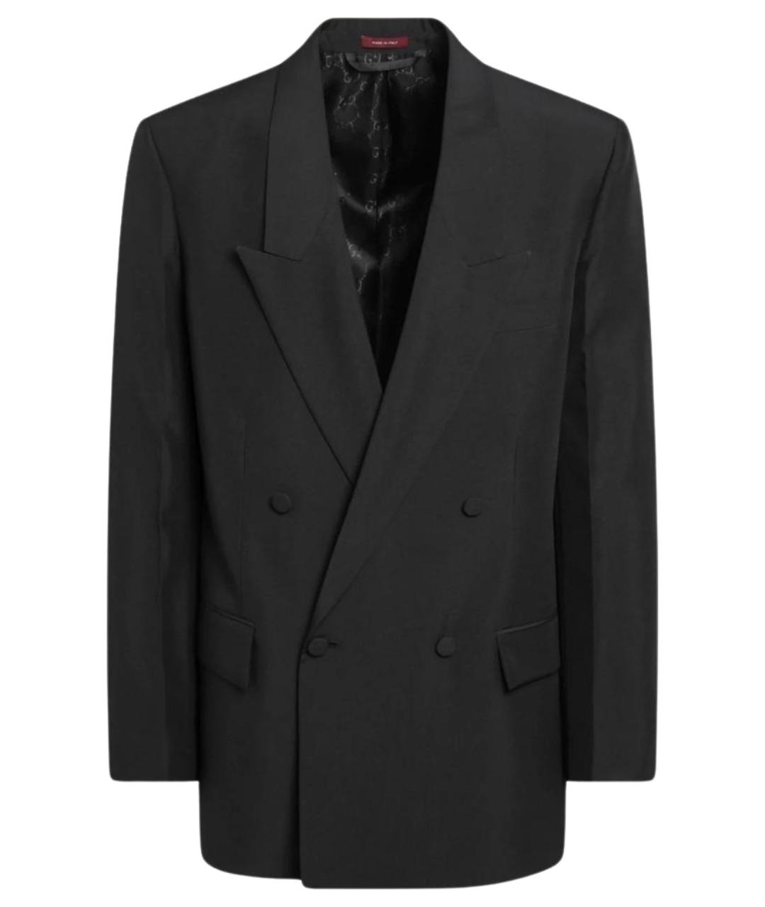 GUCCI Черный полиэстеровый пиджак, фото 1