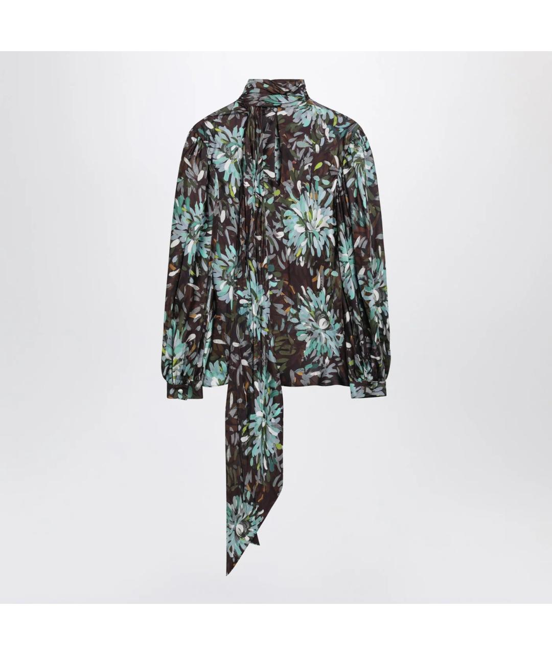 GUCCI Зеленая шелковая блузы, фото 2