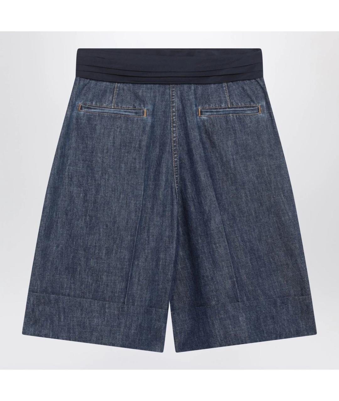 VALENTINO Синие хлопковые шорты, фото 2