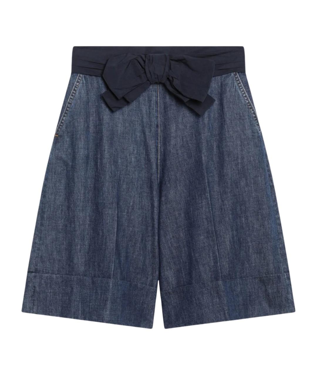 VALENTINO Синие хлопковые шорты, фото 1