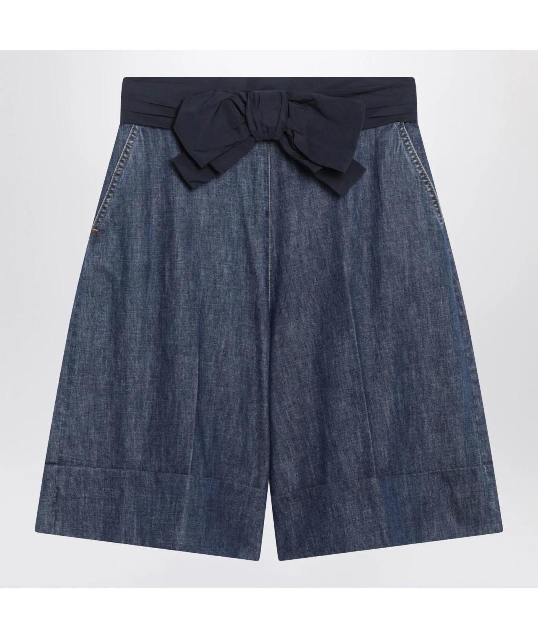VALENTINO Синие хлопковые шорты, фото 3